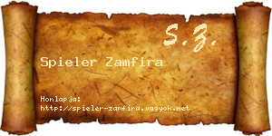 Spieler Zamfira névjegykártya